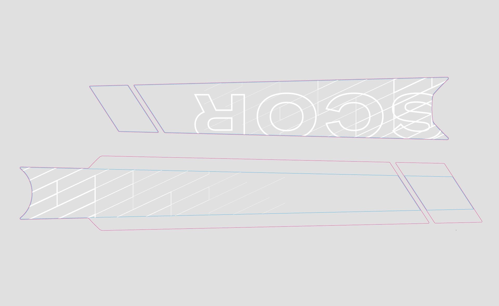 SCOR Spare Parts | Sticker Kit 4060 by Slicy BRANDED WHITE